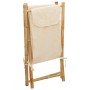 White cream bamboo laundry basket 41.5x36x63.5 cm by , Laundry baskets - Ref: Foro24-368034, Price: 33,55 €, Discount: %