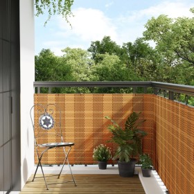 Light brown synthetic rattan balcony awning 400x80 cm by , fence panels - Ref: Foro24-156268, Price: 39,99 €, Discount: %