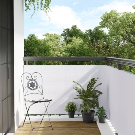 White synthetic rattan balcony awning 300x100 cm by , fence panels - Ref: Foro24-156282, Price: 31,99 €, Discount: %