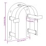 Wandflanschträger aus schwarzem Eisen von , Zubehör für Pferdezügel - Ref: Foro24-172450, Preis: 12,34 €, Rabatt: %