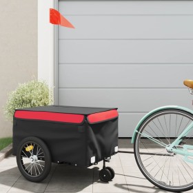 Bicycle trailer, black and red, 45 kg. by , Bicycle trailers - Ref: Foro24-94104, Price: 101,99 €, Discount: %