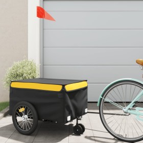 Bicycle trailer, black and yellow iron, 45 kg by , Bicycle trailers - Ref: Foro24-94106, Price: 92,99 €, Discount: %