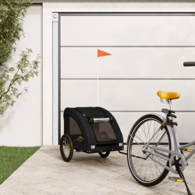 Bicycle pet trailer, iron frame, black Oxford fabric by , pet strollers - Ref: Foro24-93968, Price: 94,44 €, Discount: %