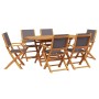 Set de comedor de jardín 7 pzas tela madera maciza antracita de , Conjuntos de jardín - Ref: Foro24-3281713, Precio: 488,99 €...