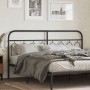 Black metal headboard 183 cm by , Headboards and footboards - Ref: Foro24-377153, Price: 50,77 €, Discount: %