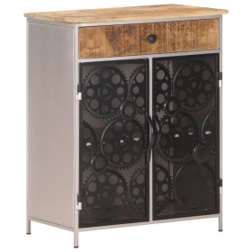 Rough mango wood and iron sideboard 60x35x75 cm by vidaXL, Sideboards - Ref: Foro24-323736, Price: 150,65 €, Discount: %