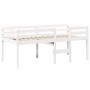 Cama alta con techo madera maciza pino blanca 75x190 cm de , Camas y somieres - Ref: Foro24-3281984, Precio: 228,36 €, Descue...