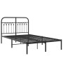 Estructura de cama con cabecero metal negro 120x190 cm de , Camas y somieres - Ref: Foro24-376597, Precio: 112,99 €, Descuent...