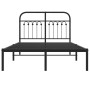 Estructura de cama con cabecero metal negro 120x190 cm de , Camas y somieres - Ref: Foro24-376597, Precio: 112,99 €, Descuent...