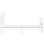 Metal bed frame with white headboard and footboard 80x200 cm by , Beds and slatted bases - Ref: Foro24-376658, Price: 88,45 €...