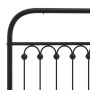 Bed frame with black metal headboard and footboard 90x200 cm by , Beds and slatted bases - Ref: Foro24-376611, Price: 94,28 €...