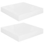 Estante flotante de pared 2 uds MDF blanco brillo 23x23,5x3,8cm de vidaXL, Estantes y estanterías - Ref: Foro24-323740, Preci...