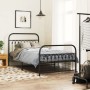 Bed frame with black metal headboard and footboard 100x200cm by , Beds and slatted bases - Ref: Foro24-376613, Price: 96,82 €...