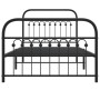 Estructura de cama con cabecero y estribo metal negro 100x200cm de , Camas y somieres - Ref: Foro24-376613, Precio: 96,99 €, ...