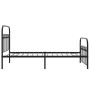 Bed frame with black metal headboard and footboard 100x200cm by , Beds and slatted bases - Ref: Foro24-376613, Price: 96,82 €...