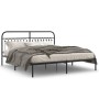 Estructura de cama con cabecero metal negro 183x213 cm de , Camas y somieres - Ref: Foro24-376605, Precio: 129,78 €, Descuent...