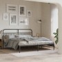 Estructura de cama con cabecero metal negro 183x213 cm de , Camas y somieres - Ref: Foro24-376605, Precio: 129,78 €, Descuent...