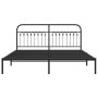 Estructura de cama con cabecero metal negro 183x213 cm de , Camas y somieres - Ref: Foro24-376605, Precio: 129,78 €, Descuent...