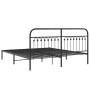 Estructura de cama con cabecero metal negro 183x213 cm de , Camas y somieres - Ref: Foro24-376605, Precio: 129,78 €, Descuent...