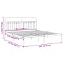 Estructura de cama con cabecero metal negro 183x213 cm de , Camas y somieres - Ref: Foro24-376605, Precio: 129,78 €, Descuent...