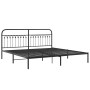 Bed frame with black metal headboard 200x200 cm by , Beds and slatted bases - Ref: Foro24-376607, Price: 134,13 €, Discount: %