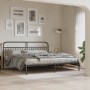 Bed frame with black metal headboard 200x200 cm by , Beds and slatted bases - Ref: Foro24-376607, Price: 134,13 €, Discount: %