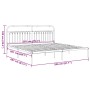 Estructura de cama con cabecero metal negro 200x200 cm de , Camas y somieres - Ref: Foro24-376607, Precio: 134,13 €, Descuent...