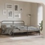 Estructura de cama cabecero y estribo metal negro 193x203 cm de , Camas y somieres - Ref: Foro24-376624, Precio: 162,45 €, De...