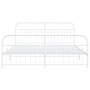 Estructura cama metal con cabecero y pie cama blanco 183x213 cm de , Camas y somieres - Ref: Foro24-376672, Precio: 162,31 €,...