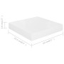 Floating wall shelf 2 pcs glossy white MDF 23x23.5x3.8cm by vidaXL, Shelves and shelves - Ref: Foro24-323740, Price: 18,11 €,...