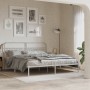 Metal bed frame with white headboard 183x203 cm by , Beds and slatted bases - Ref: Foro24-376653, Price: 127,66 €, Discount: %