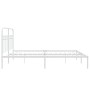 Metal bed frame with white headboard 183x203 cm by , Beds and slatted bases - Ref: Foro24-376653, Price: 127,66 €, Discount: %