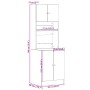 Mueble de cocina madera ingeniería gris hormigón 60x50x180 cm de , Armarios de cocina - Ref: Foro24-3276640, Precio: 196,08 €...