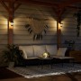 Solar wall lanterns for outdoor use, warm white flickering, 2 units by , Outdoor lighting - Ref: Foro24-4008185, Price: 31,36...