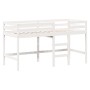 Cama alta escalera y techo madera maciza pino blanca 80x200 cm de , Camas y somieres - Ref: Foro24-3282023, Precio: 257,79 €,...