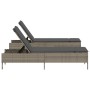 Sun loungers with cushions 2 units synthetic rattan gray by , Loungers - Ref: Foro24-3261589, Price: 290,91 €, Discount: %