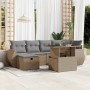 Set of 7-piece garden sofas and beige synthetic rattan cushions by , Garden sets - Ref: Foro24-3275139, Price: 553,79 €, Disc...