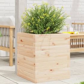 Solid pine wood planter 40x40x46 cm by , Pots and planters - Ref: Foro24-3282399, Price: 81,99 €, Discount: %