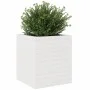 Jardinera de madera maciza de pino blanca 40x40x46 cm by , Pots and planters - Ref: Foro24-3282400, Price: 99,44 €, Discount: %