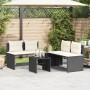 Gartensitzgruppe 4-teilig mit schwarzen Polstern aus synthetischem Rattan von , Gartensets - Ref: Foro24-4003878, Preis: 273,...