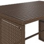 Garten-Essgruppe, 3-teilig, mit braunen Kunststoff-Rattan-Kissen. von , Gartensets - Ref: Foro24-4003903, Preis: 242,67 €, Ra...