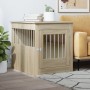 Dog crate made of engineered Sonoma oak wood, measuring 64.5x80x71 cm. by , Dog kennels - Ref: Foro24-847491, Price: 108,94 €...