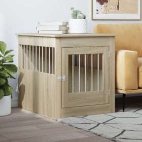 Dog crate made of engineered Sonoma oak wood, measuring 64.5x80x71 cm. by , Dog kennels - Ref: Foro24-847491, Price: 117,87 €...