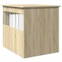 Dog crate made of engineered Sonoma oak wood, measuring 64.5x80x71 cm. by , Dog kennels - Ref: Foro24-847491, Price: 108,94 €...