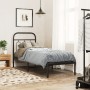 Bed frame with black metal headboard 75x190 cm by , Beds and slatted bases - Ref: Foro24-377107, Price: 70,99 €, Discount: %