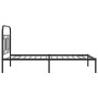 Bed frame with black metal headboard 100x190 cm by , Beds and slatted bases - Ref: Foro24-377111, Price: 77,72 €, Discount: %