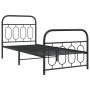 Bed frame with black metal headboard and footboard 80x200 cm by , Beds and slatted bases - Ref: Foro24-377126, Price: 81,92 €...