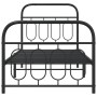 Bed frame with black metal headboard and footboard 80x200 cm by , Beds and slatted bases - Ref: Foro24-377126, Price: 81,92 €...