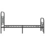 Bed frame with black metal headboard and footboard 80x200 cm by , Beds and slatted bases - Ref: Foro24-377126, Price: 81,92 €...