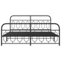 Bed frame with black metal headboard and footboard 180x200 cm by , Beds and slatted bases - Ref: Foro24-377139, Price: 146,99...